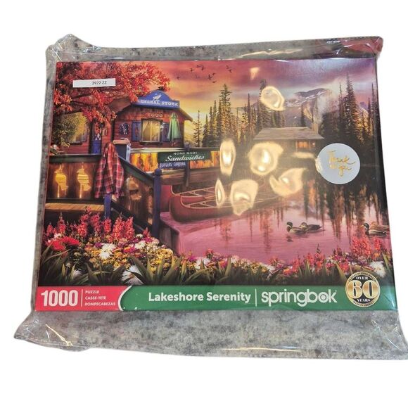 Springbok Lakeshore Serenity 1000 pc Jigsaw Puzzle USED - Picture 4 of 11